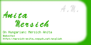 anita mersich business card